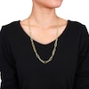 Thumbnail Image 2 of 6.0mm Paper Clip Chain Necklace in Sterling Silver with Yellow Rhodium - 24"