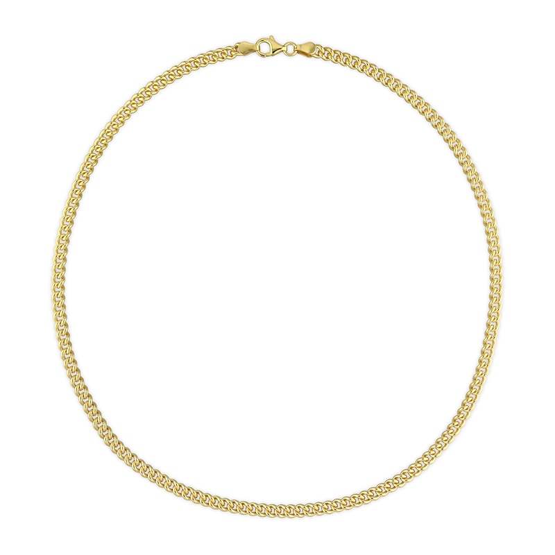 Main Image 3 of 4.4mm Curb Chain Necklace in Sterling Silver with Yellow Rhodium - 20"