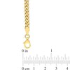 Thumbnail Image 4 of 4.4mm Curb Chain Necklace in Sterling Silver with Yellow Rhodium - 20"