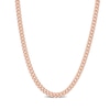 Thumbnail Image 0 of 4.4mm Curb Chain Necklace in Sterling Silver with Rose Rhodium - 20"