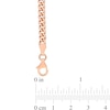 Thumbnail Image 3 of 4.4mm Curb Chain Necklace in Sterling Silver with Rose Rhodium - 20"