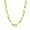 5.5mm Figaro Chain Necklace in Sterling Silver with Yellow Rhodium - 20"