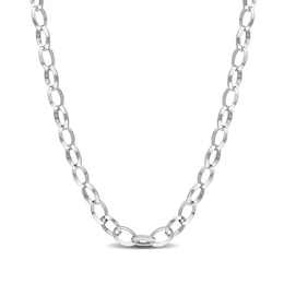 8.0mm Rolo Chain Necklace in Sterling Silver - 24"