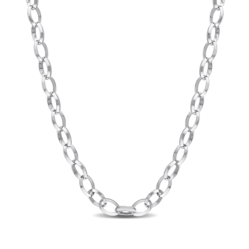 Main Image 1 of 8.0mm Rolo Chain Necklace in Sterling Silver - 24"