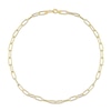 Thumbnail Image 3 of 6.0mm Paper Clip Chain Necklace in Sterling Silver with Yellow Rhodium