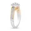 Thumbnail Image 1 of Enchanted Disney Jasmine 3/4 CT. T.W. Diamond Tilted Frame Split Shank Engagement Ring in 14K Two-Tone Gold – Size 7