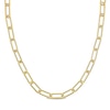 Thumbnail Image 1 of 6.0mm Paper Clip Chain Necklace in Sterling Silver with Yellow Rhodium - 16"
