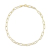 Thumbnail Image 3 of 6.0mm Paper Clip Chain Necklace in Sterling Silver with Yellow Rhodium - 16"