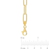Thumbnail Image 4 of 6.0mm Paper Clip Chain Necklace in Sterling Silver with Yellow Rhodium - 16"