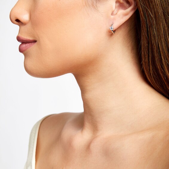 1/2 CT. T.w. Certified Lab-Grown Diamond Solitaire Hoop Earrings in 14K White Gold (F/Si2)