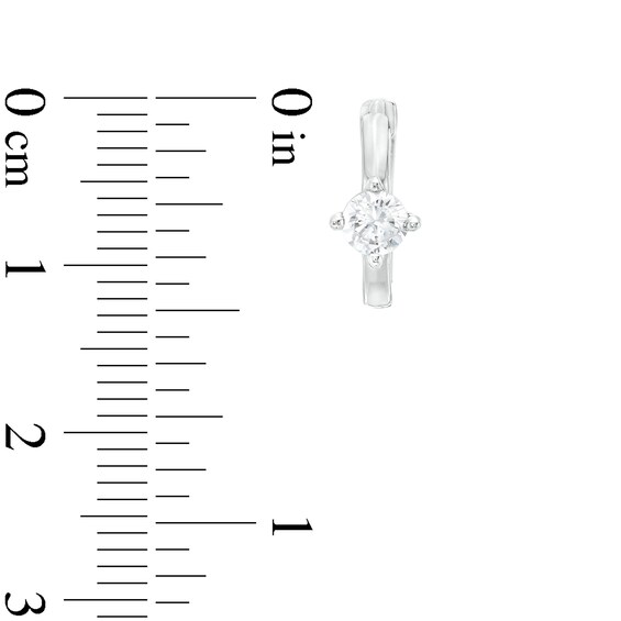 1/2 CT. T.w. Certified Lab-Grown Diamond Solitaire Hoop Earrings in 14K White Gold (F/Si2)
