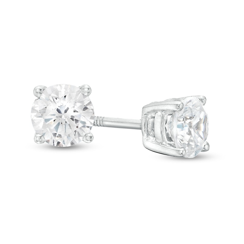 3/4 CT. T.W. Certified Lab-Created Diamond Solitaire Stud Earrings in 14K White Gold (F/SI2)