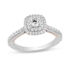 Thumbnail Image 1 of Enchanted Disney Snow White 3/4 CT. T.W. Diamond Double Cushion-Shaped Frame Engagement Ring in 14K Two-Tone Gold