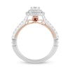 Thumbnail Image 3 of Enchanted Disney Snow White 3/4 CT. T.W. Diamond Double Cushion-Shaped Frame Engagement Ring in 14K Two-Tone Gold
