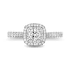 Thumbnail Image 4 of Enchanted Disney Snow White 3/4 CT. T.W. Diamond Double Cushion-Shaped Frame Engagement Ring in 14K Two-Tone Gold