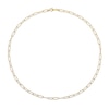 Thumbnail Image 3 of 5.0mm Diamond-Cut Paper Clip Chain Necklace in Sterling Silver with Yellow Rhodium - 24"