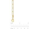 Thumbnail Image 4 of 5.0mm Diamond-Cut Paper Clip Chain Necklace in Sterling Silver with Yellow Rhodium - 24"