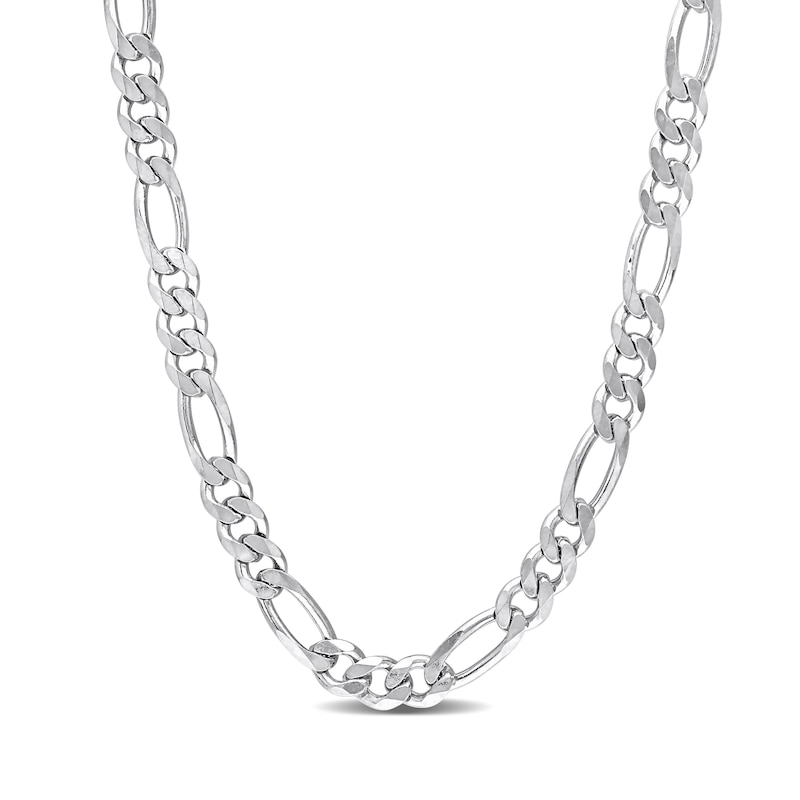 Zales Men's Solid Sterling Silver Figaro Chain Necklace