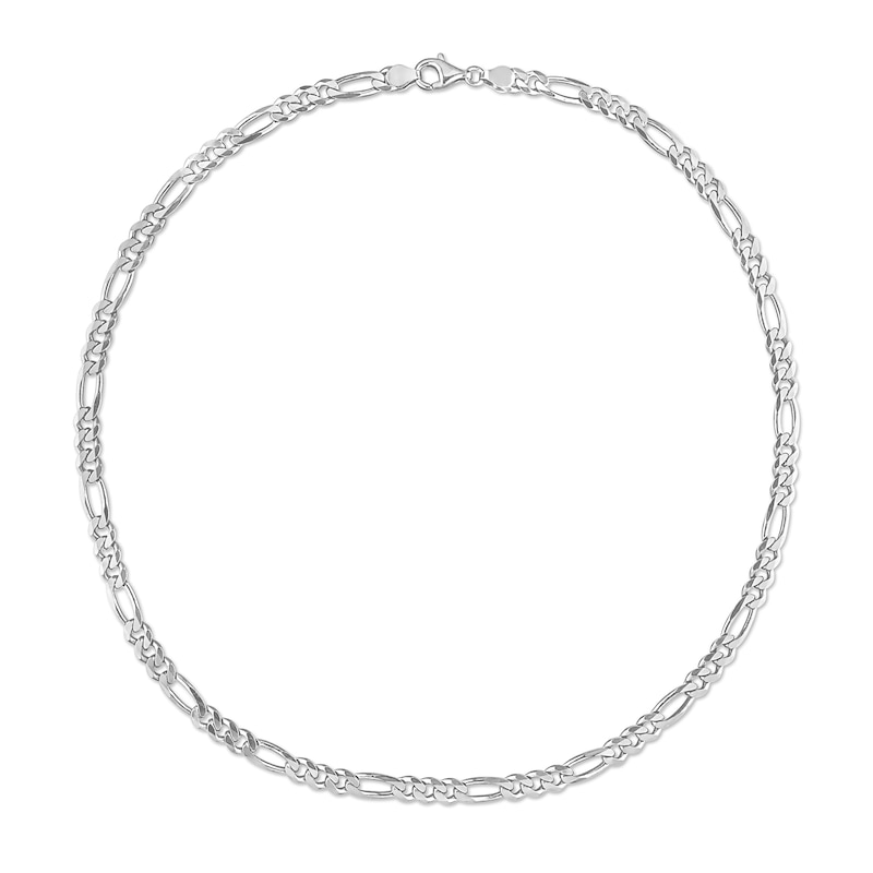 Zales Men's Solid Sterling Silver Figaro Chain Necklace