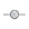 Thumbnail Image 3 of Vera Wang Love Collection 3/4 CT. T.W. Diamond and Blue Sapphire Double Frame Engagement Ring in 14K White Gold