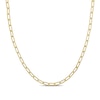 Thumbnail Image 1 of 3.5mm Paper Clip Chain Necklace in Sterling Silver with Yellow Rhodium