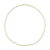 Thumbnail Image 3 of 3.5mm Paper Clip Chain Necklace in Sterling Silver with Yellow Rhodium