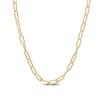 Thumbnail Image 1 of 3.5mm Paper Clip Chain Necklace in Sterling Silver with Yellow Rhodium - 20"