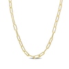 Thumbnail Image 0 of 3.5mm Paper Clip Chain Necklace in Sterling Silver with Yellow Rhodium - 20"