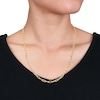 Thumbnail Image 2 of 3.5mm Paper Clip Chain Necklace in Sterling Silver with Yellow Rhodium - 20"