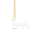 Thumbnail Image 4 of 3.5mm Paper Clip Chain Necklace in Sterling Silver with Yellow Rhodium - 20"
