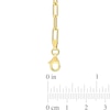 Thumbnail Image 3 of 3.5mm Paper Clip Chain Necklace in Sterling Silver with Yellow Rhodium - 20"