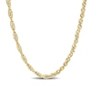 Thumbnail Image 1 of 3.7mm Singapore Chain Necklace in Sterling Silver with Yellow Rhodium - 24"