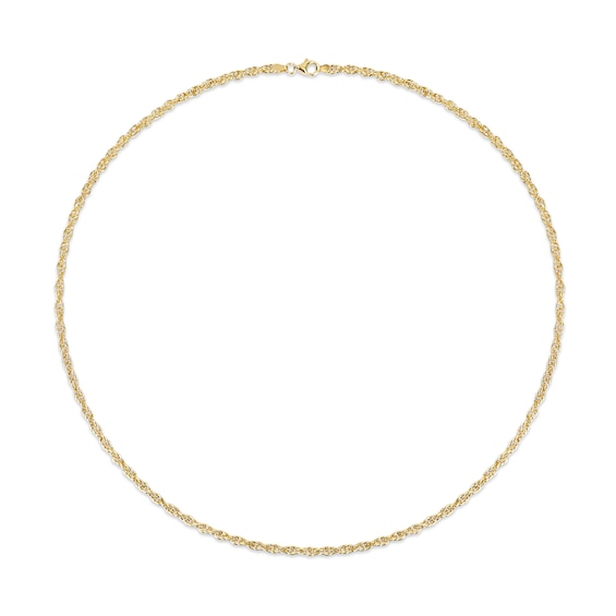 3.7mm Singapore Chain Necklace in Sterling Silver with Yellow Rhodium - 24"