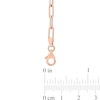 Thumbnail Image 3 of 3.5mm Paper Clip Chain Necklace in Sterling Silver with Rose Rhodium