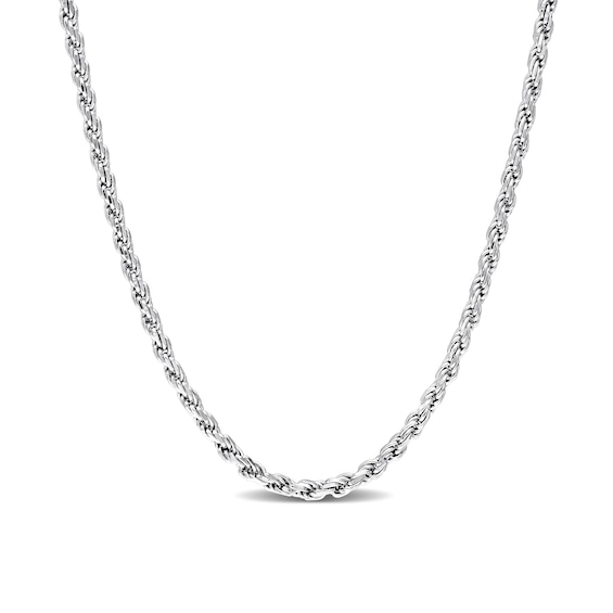 2.2mm Rope Chain Necklace in Sterling Silver - 20"