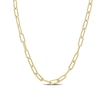 Thumbnail Image 1 of 3.5mm Paper Clip Chain Necklace in Sterling Silver with Yellow Rhodium - 16"