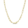 Thumbnail Image 0 of 3.5mm Paper Clip Chain Necklace in Sterling Silver with Yellow Rhodium - 16"