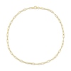 Thumbnail Image 3 of 3.5mm Paper Clip Chain Necklace in Sterling Silver with Yellow Rhodium - 16"