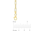 Thumbnail Image 4 of 3.5mm Paper Clip Chain Necklace in Sterling Silver with Yellow Rhodium - 16"