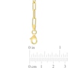 Thumbnail Image 3 of 3.5mm Paper Clip Chain Necklace in Sterling Silver with Yellow Rhodium - 16"