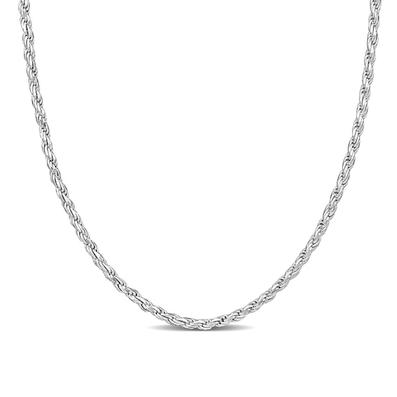 2.2mm Rope Chain Necklace in Sterling Silver