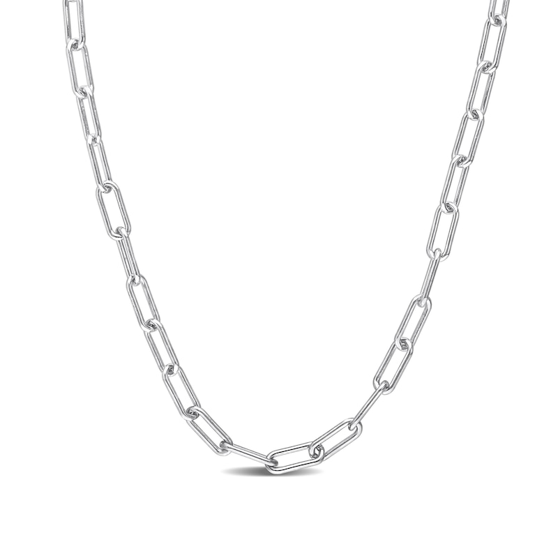 Zales 3.5mm Paper Clip Chain Necklace in Sterling Silver