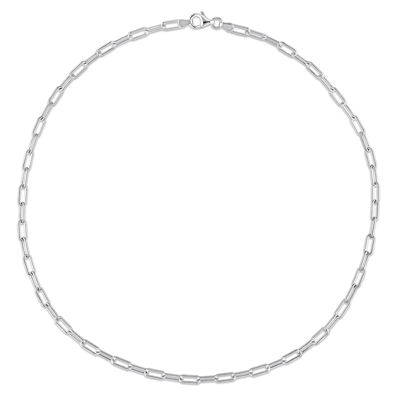 3.5mm Paper Clip Chain Necklace in Sterling Silver