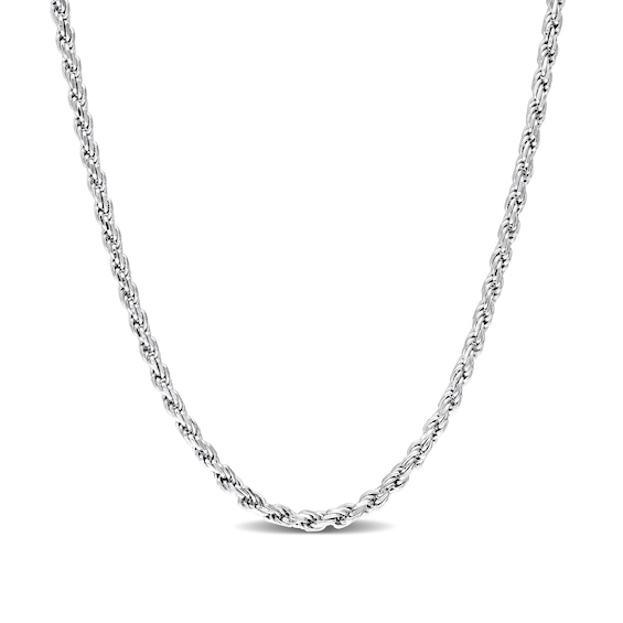 2.2mm Rope Chain Necklace in Sterling Silver - 16"