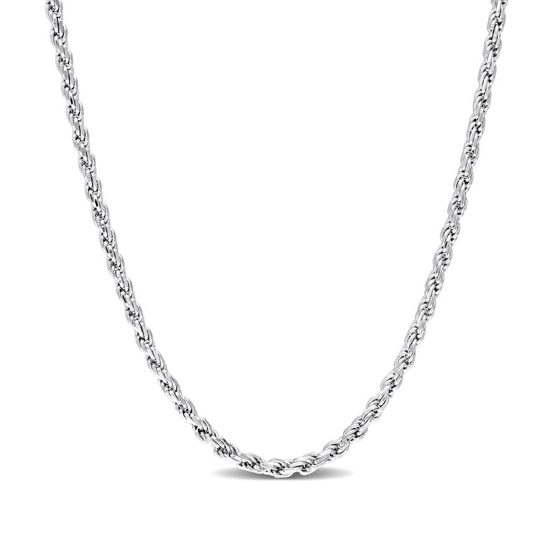 Zales Men's Solid Sterling Silver Figaro Chain Necklace