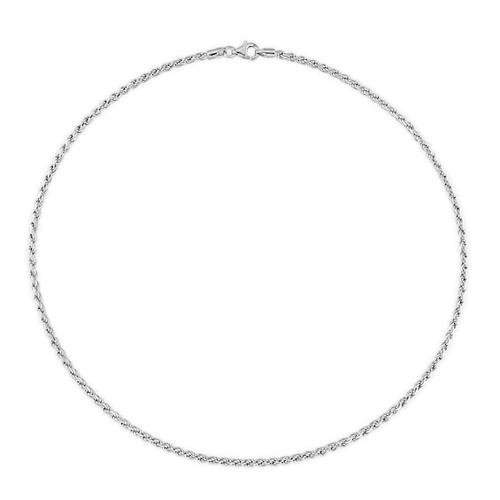 2.2mm Rope Chain Necklace in Sterling Silver - 16"
