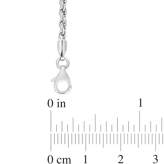 2.2mm Rope Chain Necklace in Sterling Silver - 16"