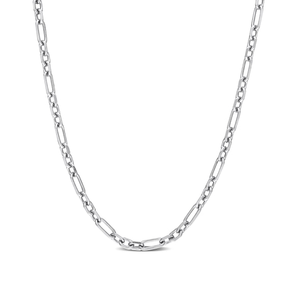 3.0mm Figaro Chain Necklace in Sterling Silver