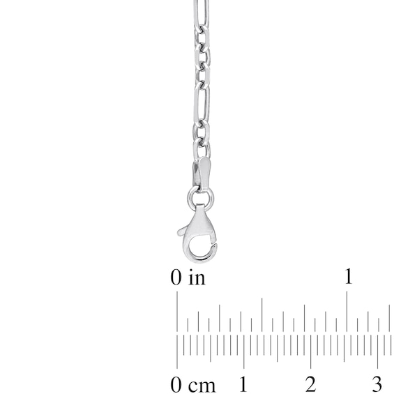 3.0mm Figaro Chain Necklace in Sterling Silver - 20"