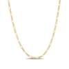 Thumbnail Image 1 of 2.2mm Figaro Chain Necklace in Sterling Silver with Yellow Rhodium